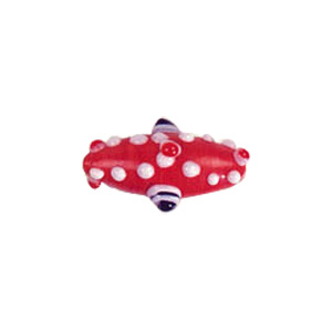 Multi layered Bumpy Beads with dots and swirls Lampworked Glass Beads 4498