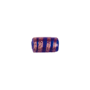 Goldstone striped Lampworked Glass Beads 4673