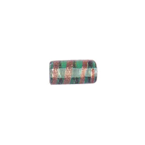 Goldstone striped Lampworked Glass Beads 4674