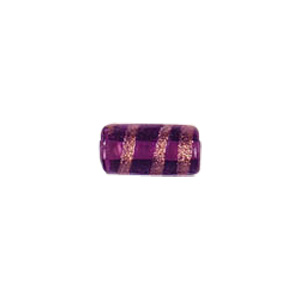 Goldstone striped Lampworked Glass Beads 4675
