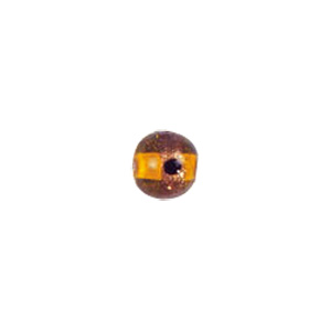 Goldstone band with dots Lampworkerd Glass Beads 4764