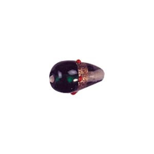 Goldstone band with dots Lampworkerd Glass Beads 4802