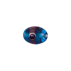 Goldstone band with dots Lampworkerd Glass Beads 4809