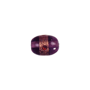 Goldstone band with dots Lampworkerd Glass Beads 4812