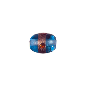 Goldstone band with dots Lampworkerd Glass Beads 4815