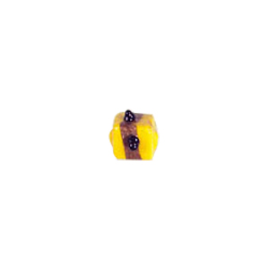 Goldstone band with dots Lampworkerd Pastel Glass Beads 4831