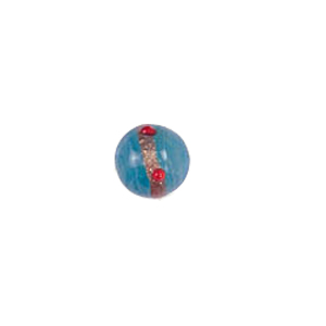 Goldstone band with dots Lampworkerd Pastel Glass Beads 4862
