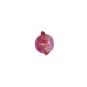 Goldstone band with dots Lampworkerd Pastel Glass Beads 4868