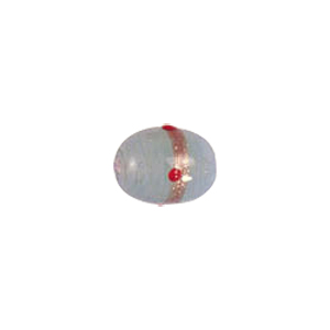 Goldstone band with dots Lampworkerd Pastel Glass Beads 4888