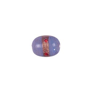 Goldstone band with dots Lampworkerd Pastel Glass Beads 4889