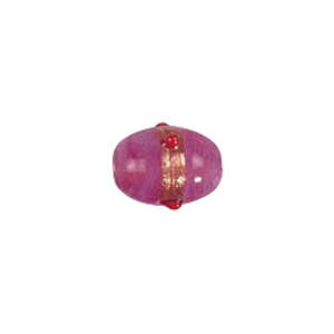 Goldstone band with dots Lampworkerd Pastel Glass Beads 4890