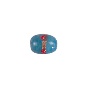 Goldstone band with dots Lampworkerd Pastel Glass Beads 4891