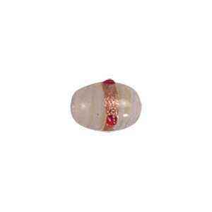 Goldstone band with dots Lampworkerd Pastel Glass Beads 4892