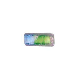 Color lined 2 tone w or Gold Band and Millefiori Lampworked Glass Beads 4935