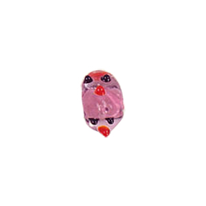 Color lined triangle Glass Beads w or dotted lamp designs 4985