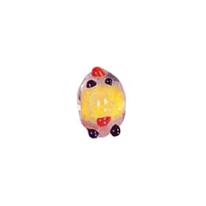 Color lined triangle Glass Beads w or dotted lamp designs 4986