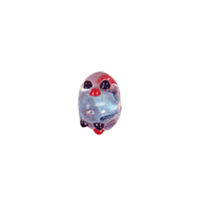 Color lined triangle Glass Beads w or dotted lamp designs 4988