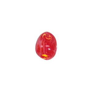 Color lined triangle Glass Beads w or twisted flower designs 4989