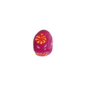Color lined triangle Glass Beads w or twisted flower designs 4991