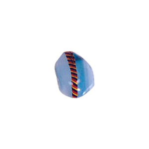 Color lined triangle Glass Beads w or twisted band designs 5003