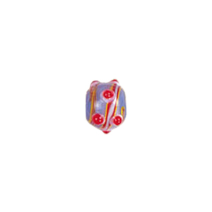Multi stringer Lampwork Glass Beads w or  bumpy dots 5018