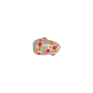 Multi stringer Lampwork Glass Beads w or  bumpy dots 5033