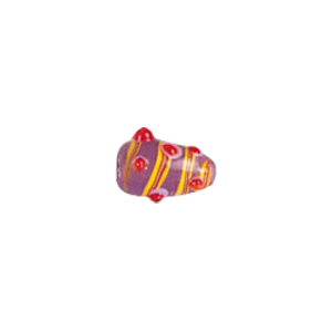 Multi stringer Lampwork Glass Beads w or  bumpy dots 5034