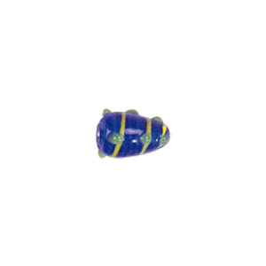 Stringer Striped Pastel Lampwork Glass Beads w or  bumpy dots 5063