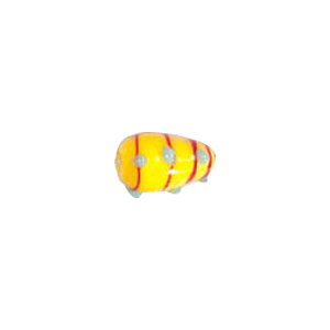 Stringer Striped Pastel Lampwork Glass Beads w or  bumpy dots 5067
