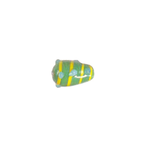 Stringer Striped Pastel Lampwork Glass Beads w or  bumpy dots 5069