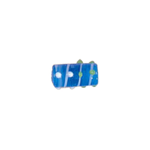 Stringer Striped Pastel Lampwork Glass Beads w or  bumpy dots 5072
