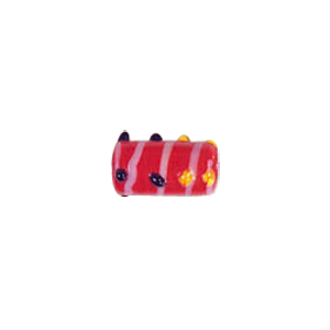 Stringer Striped Pastel Lampwork Glass Beads w or  bumpy dots 5078