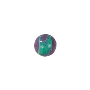 Feather design Round shaped Lampworked Glass Beads 5183