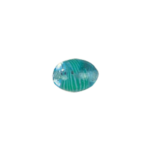 Feather design Oval shaped Lampworked Glass Beads 5185
