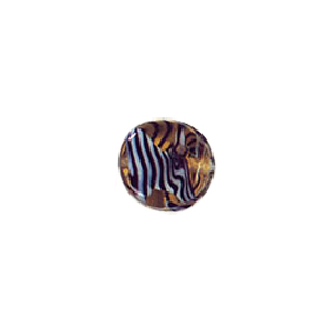 Feather design Coin shaped Lampworked Glass Beads 5200