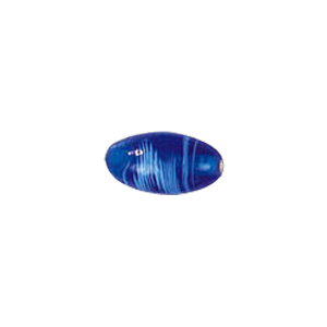 Feather design Oval shaped Lampworked Glass Beads 5214