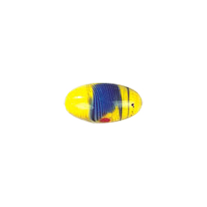 Feather design Oval shaped Lampworked Glass Beads 5218