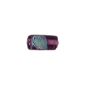 Feather design Tube shaped Lampworked Glass Beads 5224