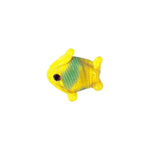 Feather design Fish shaped Lampworked Glass Beads 5244