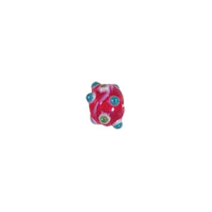 Swirly stringer w or Bumpy Round Lampworked Glass Beads 5258
