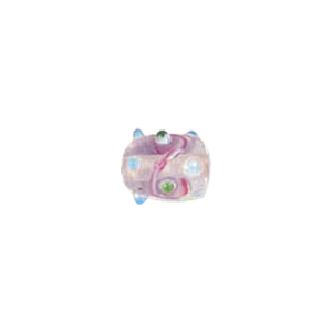 Swirly stringer w or Bumpy Oval Lampworked Glass Beads 5275