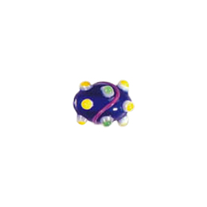 Swirly stringer w or Bumpy Oval Lampworked Glass Beads 5280