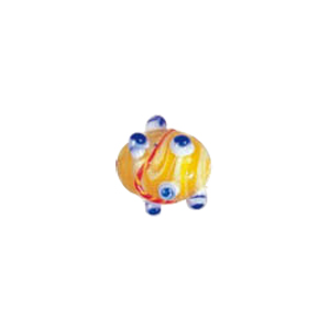 Swirly stringer w or Bumpy Oval Lampworked Glass Beads 5290