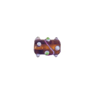 Swirly stringer w or Bumpy Tube Lampworked Glass Beads5310