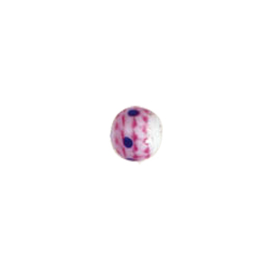 Fancy Lampworked w or colorful Stringer White Glass Beads 5340