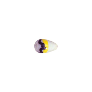 Fancy Lampworked w or colorful Stringer White Glass Beads 5363