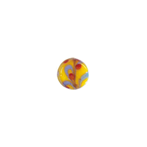 Fancy Lampworked w or colorful Stringer White Glass Beads 5401
