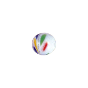Fancy Lampworked w or colorful Stringer White Glass Beads 5408