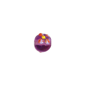Raised 3D Flower Lampworked Glass Beads 5501