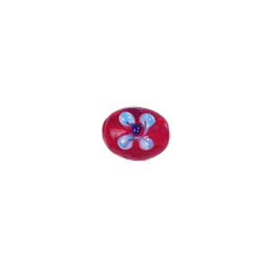 Raised 3D Flower Lampworked Glass Beads 5505
